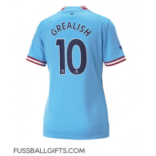 Manchester City Jack Grealish #10 Fußballbekleidung Heimtrikot Damen 2022-23 Kurzarm